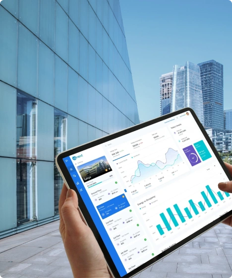 iQnext IoT building management dashboard design